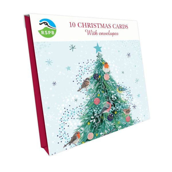 RSPB  Xmas Cards 10 Tree Of Birds